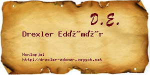 Drexler Edömér névjegykártya